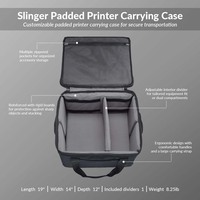Tas Penyimpanan Portabel Anti Guncangan untuk Printer Thermal A4 Poliester Sederhana Terbaru, Ukuran 5 Inci, dengan Ritsleting, Sampel Gratis