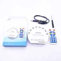 Contrôleur de musique SP608E DC5V-24V, signal 8CH, micro intégré, WS2811 WS2812B WS2815, télécommande, contrôle par application, contrôleur de bande lumineuse LED