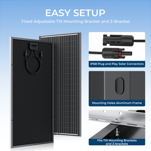 Tấm pin năng lượng mặt trời công nghệ mới, hiệu suất cao 100W 150W 200W, sử dụng gia đình, tấm pin mặt trời đơn tinh thể, tấm pin mặt trời hai mặt cho nhà ở - Product Image 5