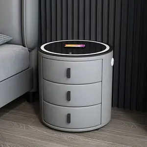 Smart Furniture Multiple Function Speaker USB Charging Ports Bedside Table Nightstand Wireless Charging