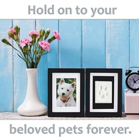 Cadre photo souvenir pour animaux de compagnie avec empreinte de patte de chien ou de chat, kit d'empreinte de patte en argile, cadeau parfait