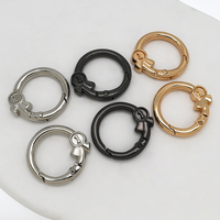 20mm 금속 스프링 게이트 링 카라비너 푸시 키링 작은 사이즈 귀여운 디자인 어린이 가방 맞춤 도매