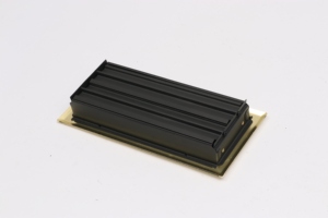 4*10 Floor Air <strong>Register</strong> 0.8mm Thick Powder Coated Black Square Hole Design Adjustable Damper for HVAC Ventilation - Product Image 3