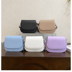 Fashion PU Leather Saddle Bag Casual Flap Crossbody Shoulder <b>Handbag</b> for Women - Product Image 5
