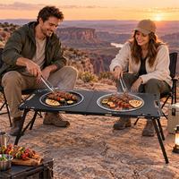 Barbecue au charbon de bois pliable, portable, pour le camping en plein air, le jardin, la terrasse, les pique-niques, la plage, les fêtes et les voyages