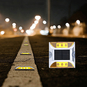 Luz de advertencia de tráfico Led blanca de alta visibilidad Ip68 impermeable de aluminio Solar Road Studs seguridad vial Reflector reflectante alto - Product Image 6