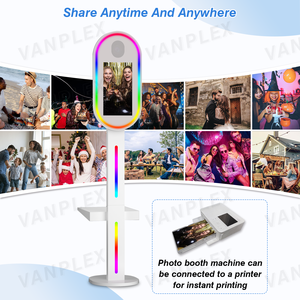 Photomaton ovale à écran tactile avec un écran haute définition de 15,6 pouces, mini PC, imprimante et appareil photo reflex numérique - Product Image 2