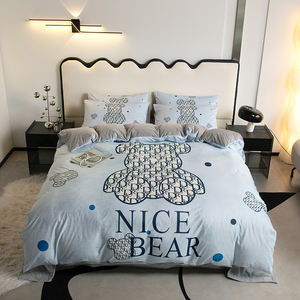 Nieuwe Baby Fleece 4-delig Digitaal Geprint Huidvriendelijk Beddengoed Set Modieus Design Dekbedovertrek Lakens - Product Image 6