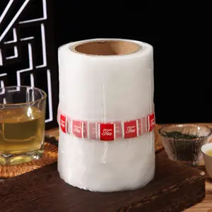 Оптовая продажа, логотип на заказ, высококачественный пищевой фильтр для чая, пирамидальный пакет, ПА Нейлоновый упаковочный рулон из кукурузного волокна для упаковки чая