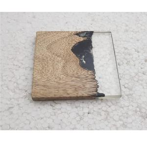 Nouveau dessous-de-verre carré en résine imitation terrazzo pour table et décoration intérieure, tapis de table et dessous-de-verre de luxe faits à la main - Product Image 4