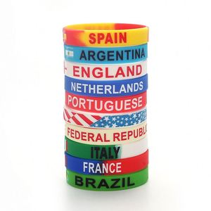 Bracelets en silicone personnalisables avec drapeau national – États-Unis, Italie, Turquie – Bracelets d'amitié sportifs en caoutchouc – Vente en gros - Product Image 4