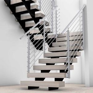 Su misura scala diritta a sbalzo in legno moderno galleggiante scala interna con gradini in legno per scale interne - Product Image 5