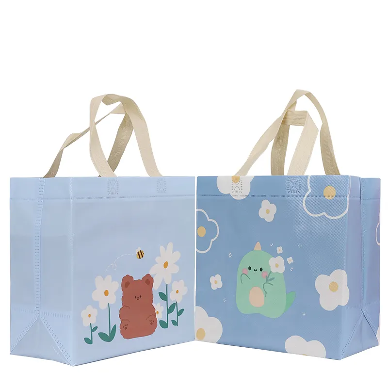 Wholesale Custom Logo promotion price Printed Shopping Tote Bag PP Non Woven Bag