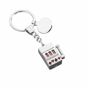 Portachiavi Promozionale a Forma di Slot Machine con Gettoni e Design Unico a Moschettone - Product Image 2