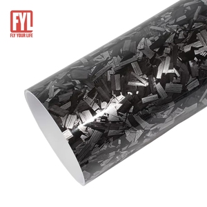 Vinilo Adhesivo de Fibra de Carbono Forjado con Acabado Brillante PET Premium para Envolver Vehículos - Product Image 1
