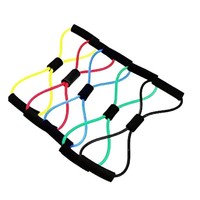 TPE 8 Word Fitness Yoga goma resistencia bandas de goma Fitness banda elástica Fitness equipo expansor entrenamiento gimnasio ejercicio tren