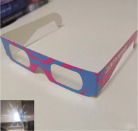 Fête de Noël Papier Coeur Diffraction Lunettes Impression Personnalisée 3D Feu D'artifice Lunettes
