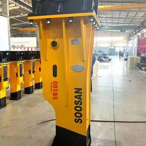 Martillo hidráulico rojo tipo caja SB 100 de calidad superior para excavadoras Componente de núcleo de motor de 25-30 toneladas para actividades de demolición - Product Image 3