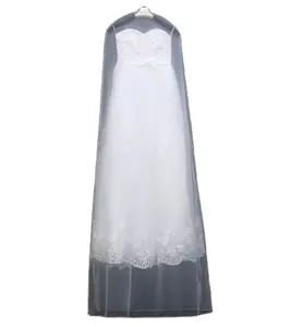सफेद सांस Organza शादी दुल्हन की पोशाक बैग परिधान