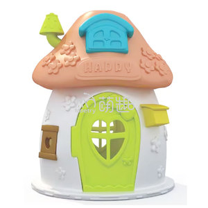 Moetry para exteriores/interiores, casa de juegos de setas de plástico, juguete educativo de Color rosa, azul y blanco para guardería, casa divertida para - Product Image 5
