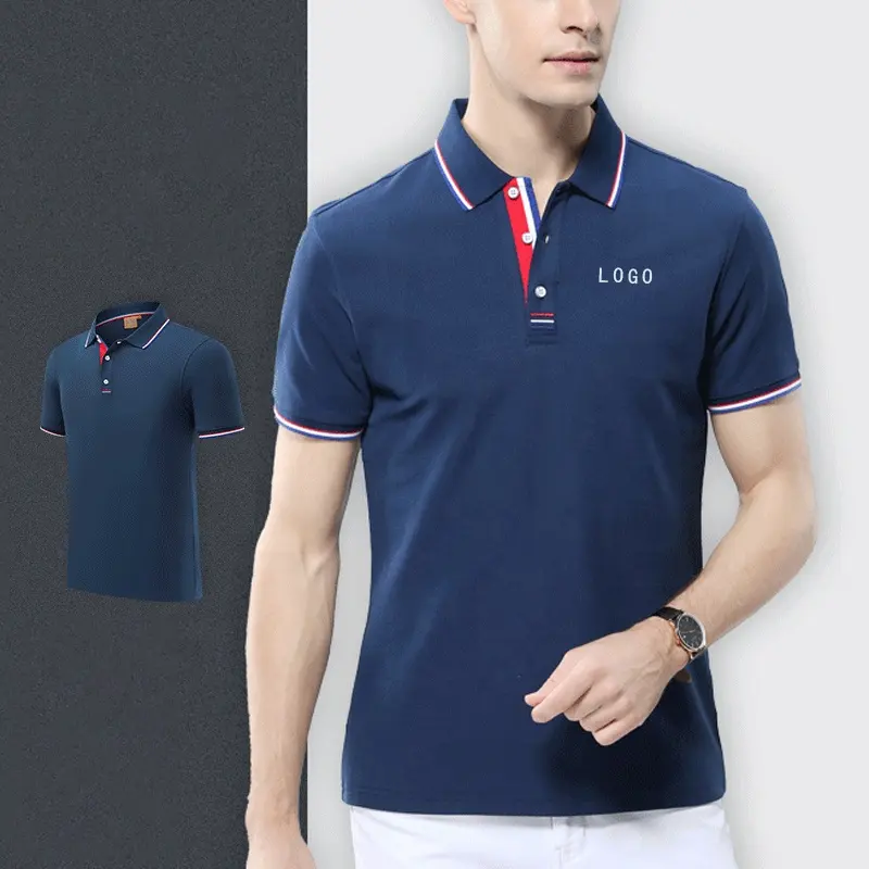 Wholesale 100% Cotton Men's Polo Shirt Embroidery Logo Men Polo Luxury Shirt Plain Golf Polo T-shirts Custom Golf Shirts