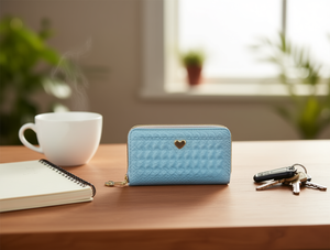 Portafoglio piccolo da donna in PU con chiusura a cerniera singola, stile minimalista - Product Image 2