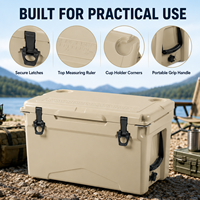 Glacière isotherme rigide portable 30QT pour pique-nique familial, personnalisable avec logo, robuste, OEM ODM, vente en gros