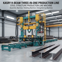 Ligne de production d'acier de construction avec assemblage, soudage et redressage automatiques pour la fabrication d'acier de construction