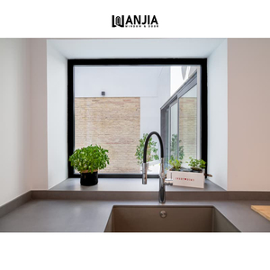 Wanjia Tùy Chỉnh Bão Tác Động Templed Glass Nhôm Kính Cố Định Góc Cửa Sổ Hình Ảnh Cửa Sổ - Product Image 2