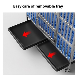 Di medie dimensioni in acciaio inox gabbia per cani tubo piatto nido zinco placcato pieghevole custodia per animali domestici prodotto Hardware - Product Image 4