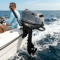 Moteur hors-bord 4 temps 6 CV à arbre court ou long, compatible avec les moteurs et pièces de rechange d'origine Yamaha pour bateaux.