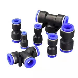 Male Thread Plastic Brass One Touch Air Hose Fittings PL Pneumatic Push In To Connect Air Tube Fitting Elbow