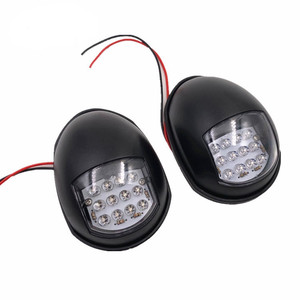 Luces LED de navegación a prueba de agua, luz <span class=keywords><strong>marina</strong></span> de 12V, <span class=keywords><strong>puerto</strong></span> de cubierta negra, estribor, verde y rojo - Product Image 3