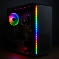 Découpable flexible facile à installer adhésif fort alimenté par USB DC 5V 2m éclairage d'armoire kit de bande de LED RVB