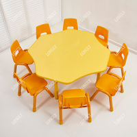 Meubles de maternelle colorés et sécurisés dans des ensembles de meubles pour enfants, table et chaise d'étude pour enfants, table de préscolaire