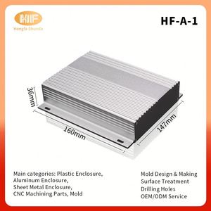 Hongfa Shunda HF-A-1 6063 Aluminum Alloy Control Box <b>Enclosure</b> IP54 Powder Coated 160x147x36MM for Electronic Equipment - Product Image 3