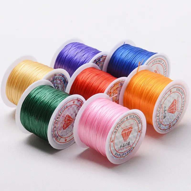 Jewelry Flat Elastic Bead String Wholesale For Bracelet Hair Extension Accessories Stretch Cord