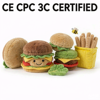 Jouets en peluche personnalisés Hamburger et Frites, OEM ODM, Coussin en peluche, Vente en gros, Cadeau