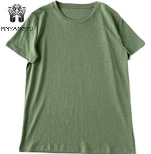 Camisetas de cáñamo 45% camisetas de algodón orgánico cáñamo orgánico personalizado con logotipo personalizado impreso 55% cáñamo en blanco Hip <span class=keywords><strong>Hop</strong></span> Unisex de punto - Product Image 3