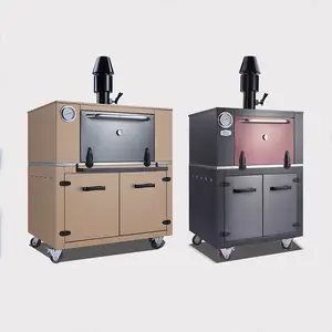 Commercial Kitchen Equipment Baking Industry Oven Wood Fired Stainless Steel Pizza Oven Charcoal Oven