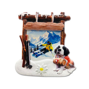 Magnet Kulkas Suvenir Resin Custom Cetak Gunung Salju Ski Austria Swiss Suisse - Product Image 3