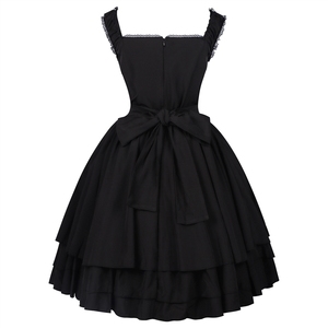 Robe de femme américaine européenne pour Halloween, style rétro gothique, en dentelle, avec lacets, robe de demoiselle d'honneur - Product Image 2