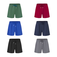 Superieure kwaliteit 100% polyester wijnrode strandshorts waterdicht effen patroon zomerse bikini strandkleding