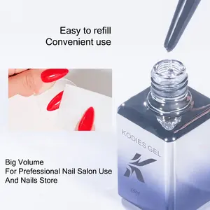 KODIES GEL 200ML Recharge Gel UV Vernis à Ongles <span class=keywords><strong>Semi</strong></span>-Permanent <span class=keywords><strong>Base</strong></span> & <span class=keywords><strong>Top</strong></span> <span class=keywords><strong>Coat</strong></span> Non Toxique Écologique Fourniture en Gros pour Nail Art - Product Image 5
