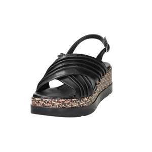 Sandalo con Zeppa Space Moda da Donna Nero 50230-E5, Stile Estivo con Cinturini e Plateau - Product Image 2
