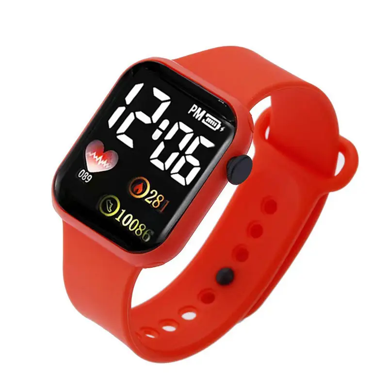 Relógio de pulso LED para meninas e meninos, relógio de pulso digital esportivo com pulseira para mulheres e meninos, ideal para crianças e meninas, ideal para coração e pulso