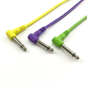 Lot de 6 câbles audio mono 20 cm colorés pour instruments, câbles de raccordement pour pédales d'effets et cordons de pédalier de guitare - Product Image 3
