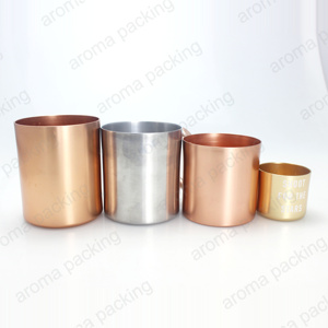 Candle Jar Wholesale 4 Oz 8 Oz Rose Gold Aluminum Candle Containers Aluminum Jar With Lid For Candle Making