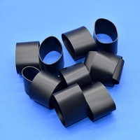 Attache-câble élastique en silicone noir de 15/20 mm de large, résistant à la température, écologique, anti-déchirure, manchon de protection