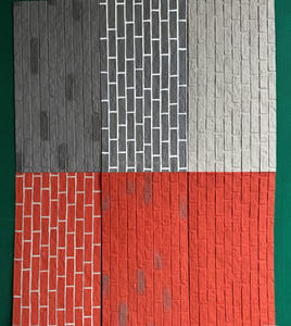 Panneau mural extérieur en brique 3D en <span class=keywords><strong>pierre</strong></span> PU Décoration murale en brique en <span class=keywords><strong>pierre</strong></span> artificielle rouge pour <span class=keywords><strong>salon</strong></span> à usage domestique - Product Image 5